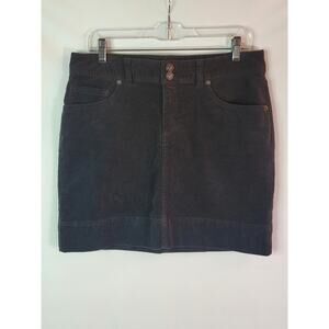Patagonia Black Organic Cotton Corduroy Mini Skirt in Womens Size 8 with Pockets